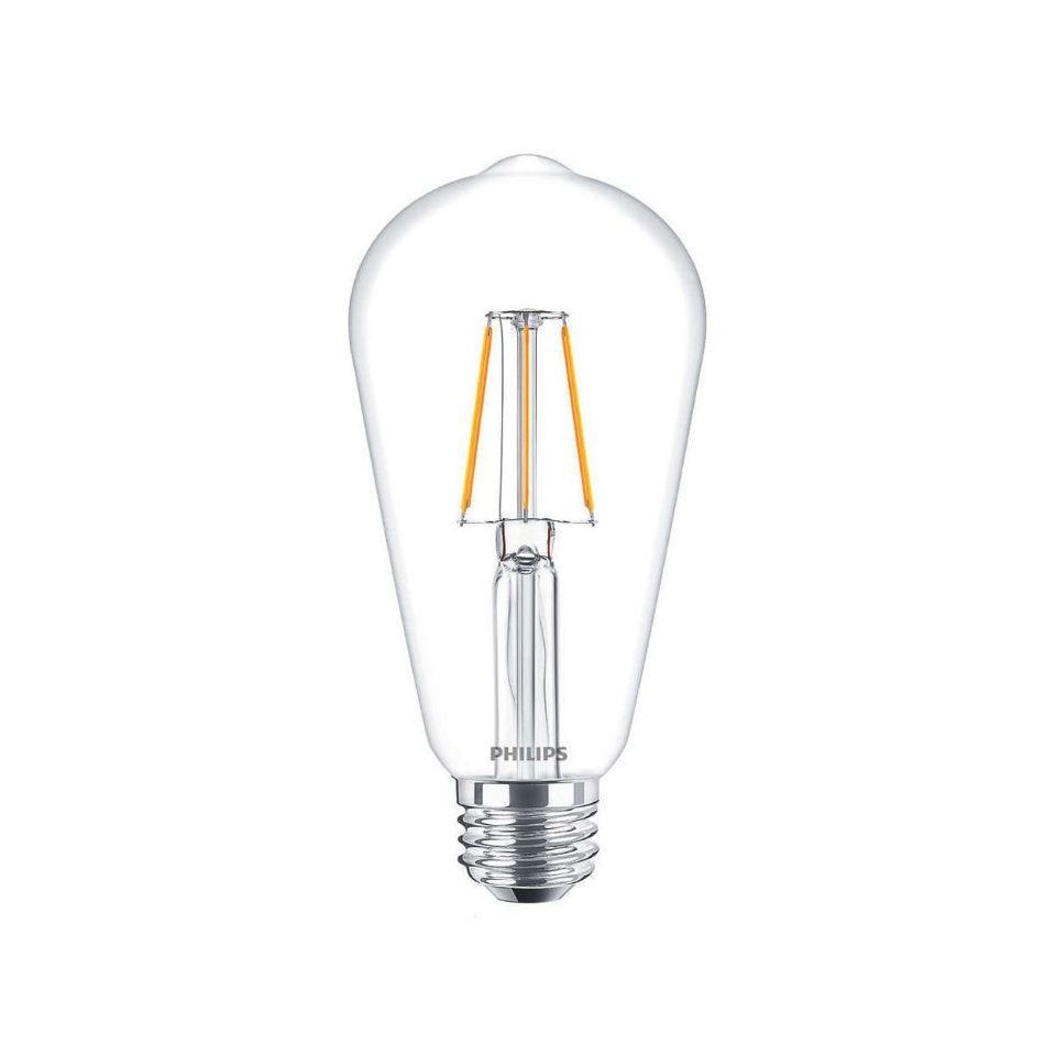 Philips LED ST64 4W(40W) 827 470lm. Klar E27