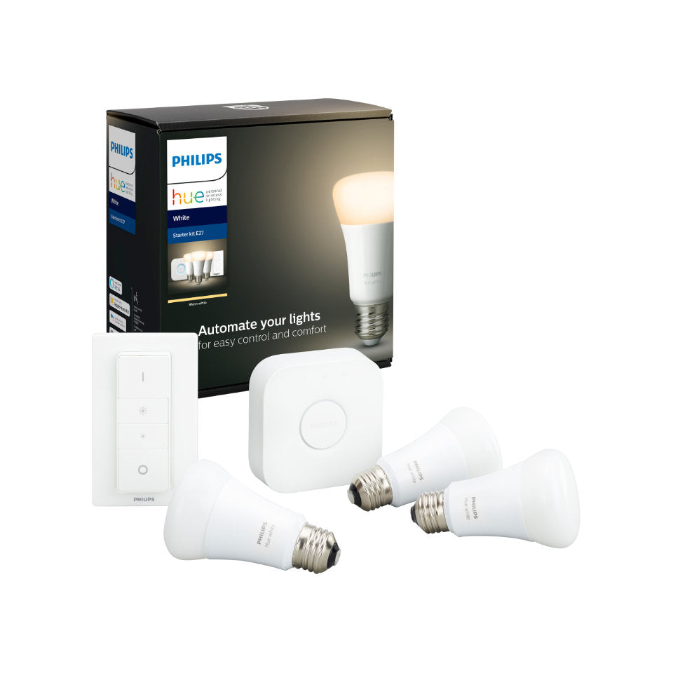 Philips Hue White Startsæt 3x E27-Pærer B-Vare