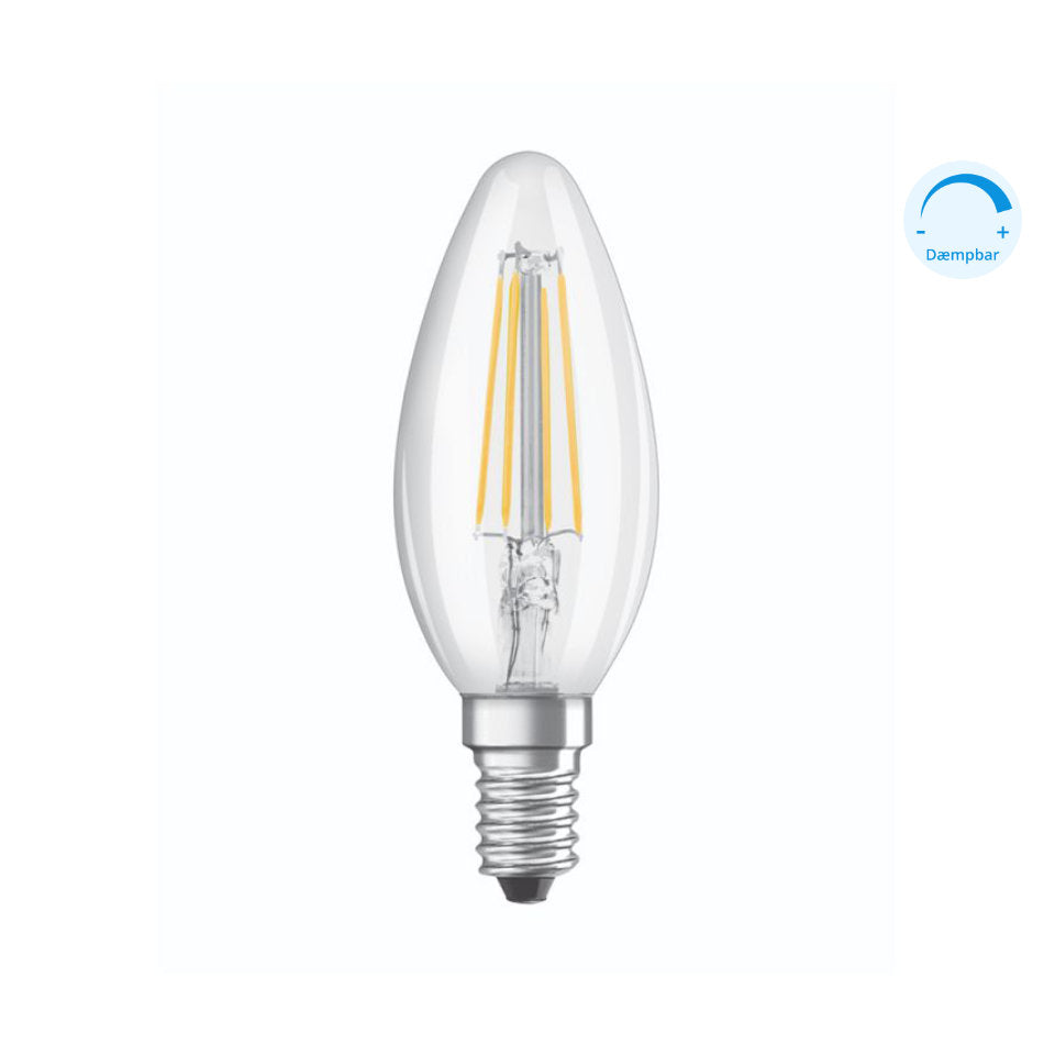 Osram LED Kertepære 4W(40W) 927 470lm Dim Klar E14