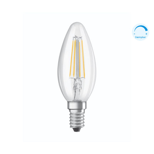 Osram LED Kertepære 4W(40W) 927 470lm Dim Klar E14