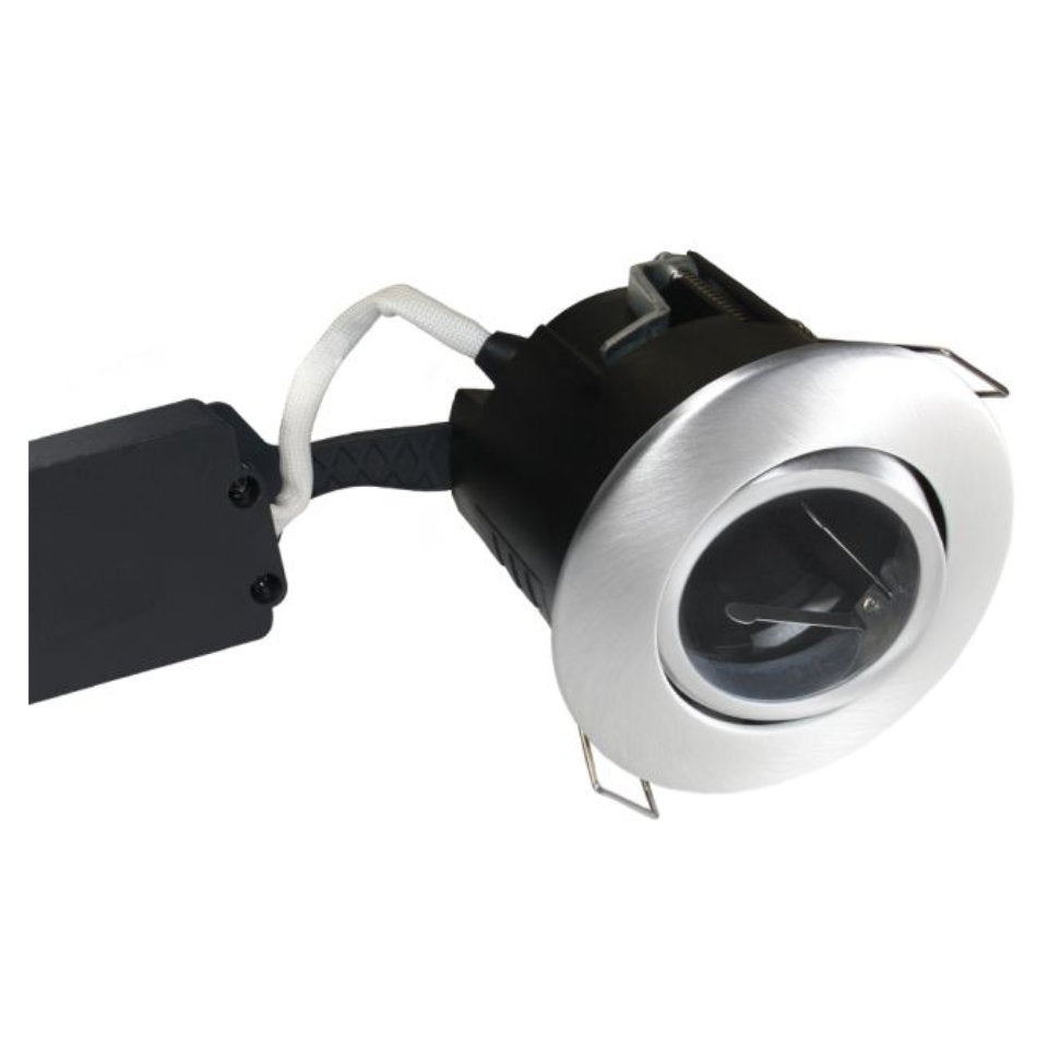 Nordtronic Downlight GU10 Ø50mm m/Bagdåse 230V Børstet Stål
