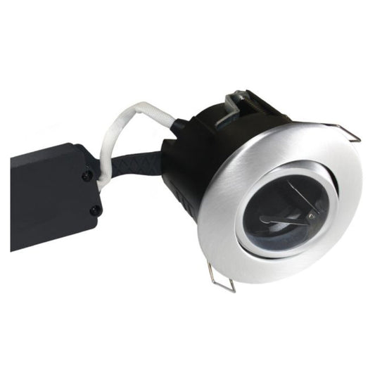Nordtronic Downlight GU10 Ø50mm m/Bagdåse 230V Børstet Stål