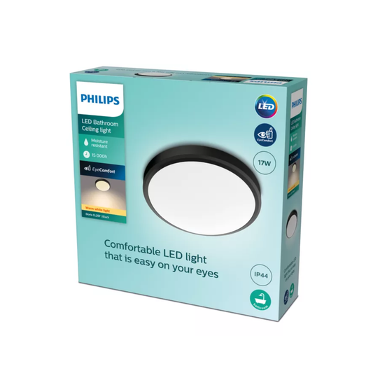 Philips LED Loftlampe 17W 827 1500lm EyeComfort Ø31,3cm. Sort