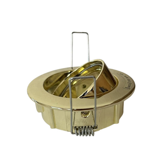 Flash Light Downlight MR16 G5.3 Ø83mm Kipbar 12V Messing