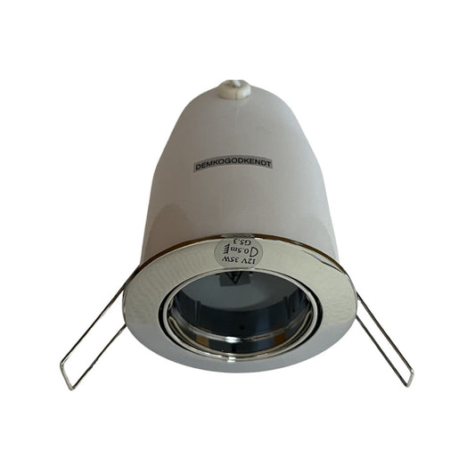 Flash Light Downlight MR16 G5.3 Ø83mm Kipbar 12V m/Bagdåse Chrom