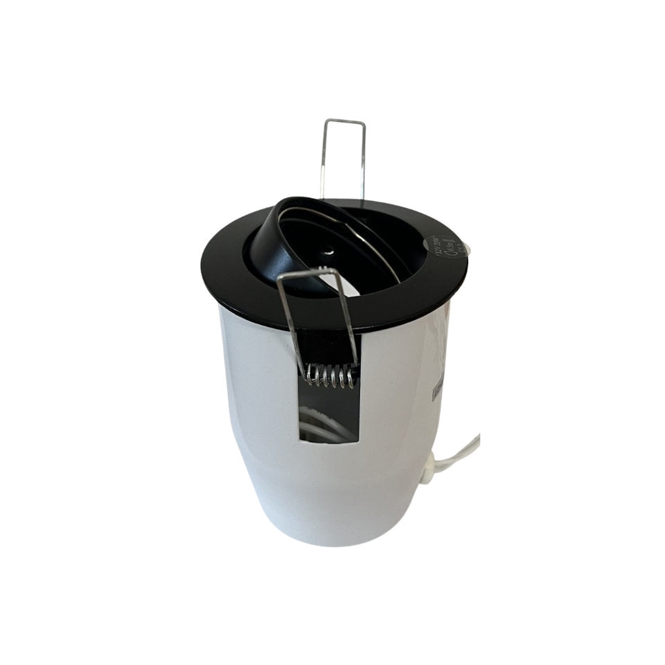 Flash Light Downlight MR16 G5.3 Ø83mm Kipbar 12V m/Bagdåse Sort