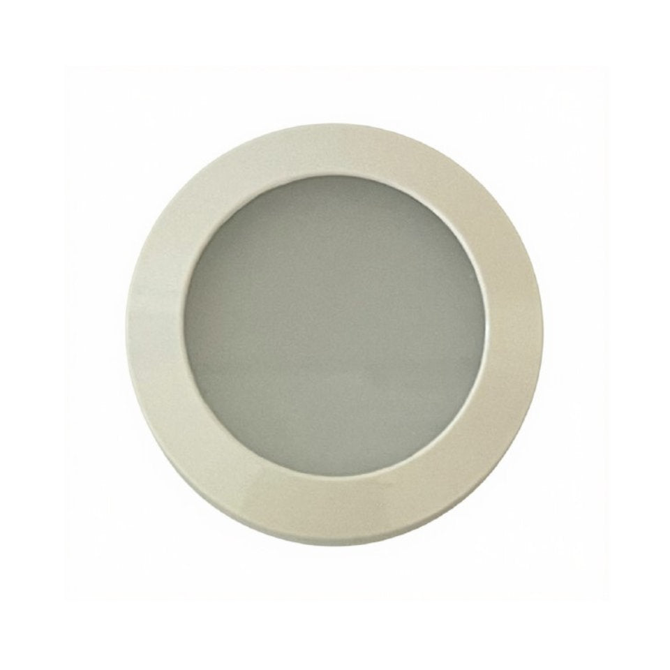 Afdækningsring til Downlight Ø65mm m/glas Buet Hvid