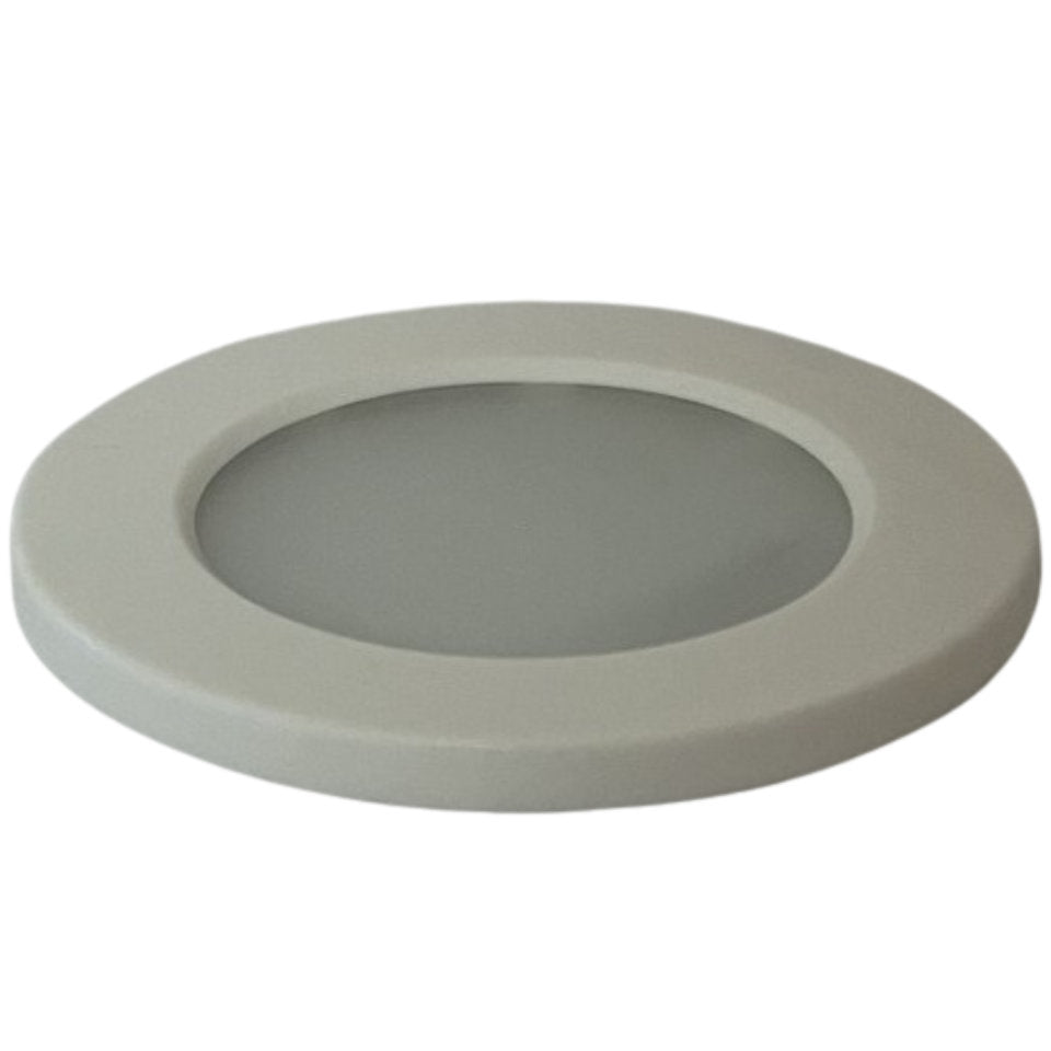 Afdækningsring til Downlight Ø70mm m/glas Hvid