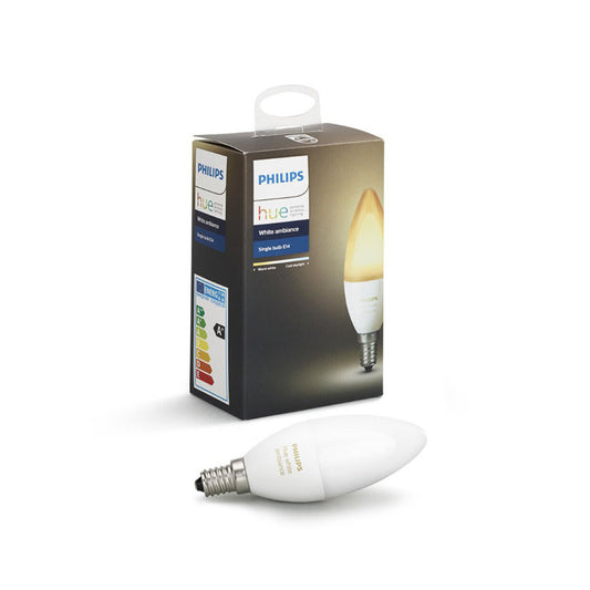 Philips Hue LED Kertepære 6W(40W) White Ambiance E14