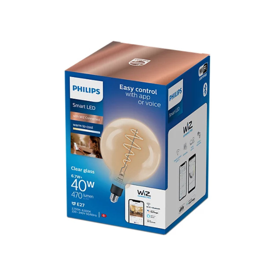 Philips Smart LED Globepære 6,7W(40W) 927-965 Dim WiFi Ø200 E27