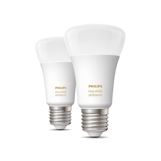 Philips Hue LED Standardpære 8,5W(60W) White Ambiance E27 2-Pak