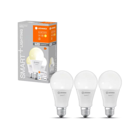 Ledvance Smart+ LED Standardpære 14W(100W) 827 Dim WiFi E27 3-Pak