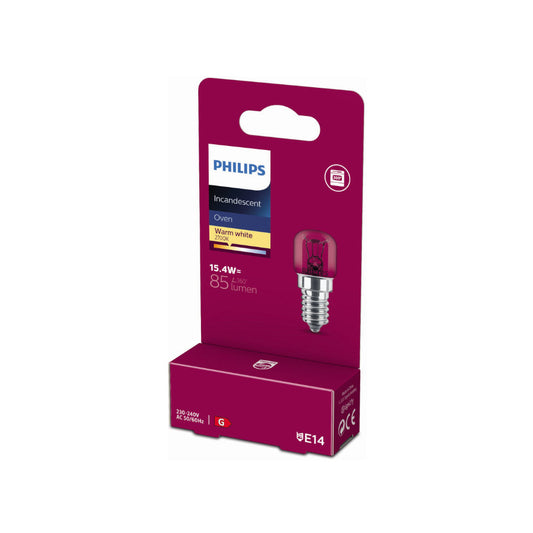 Philips Glødepære Parfumepære Ovn 15,4W 2700K 85lm Klar E14