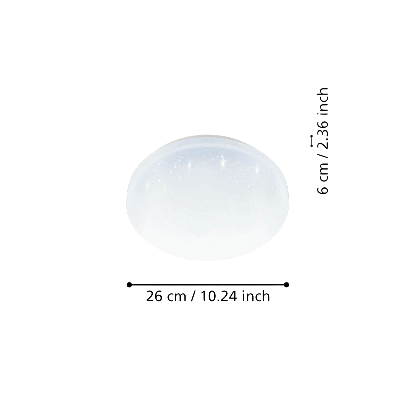 EGLO LED Loftlampe 10W 840 1250lm Ø26cm Hvid/Krystal