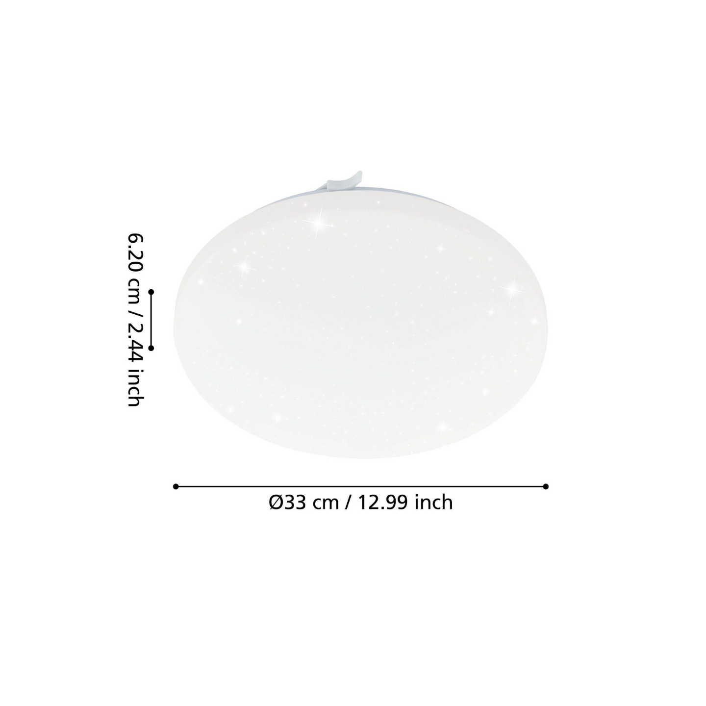 EGLO LED Loftlampe 14,6W 830 1600lm Ø33cm, Hvid/Krystal