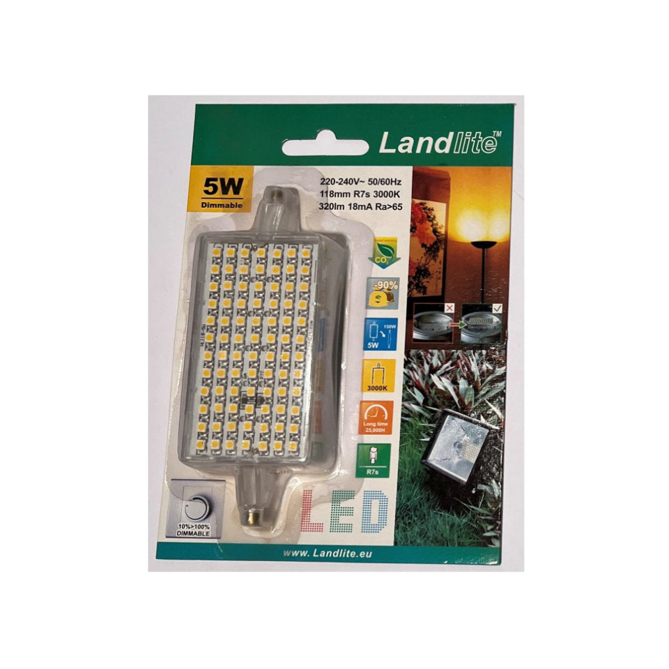 Landlite LED R7s 5W(150W) 830 320lm Dim 118mm