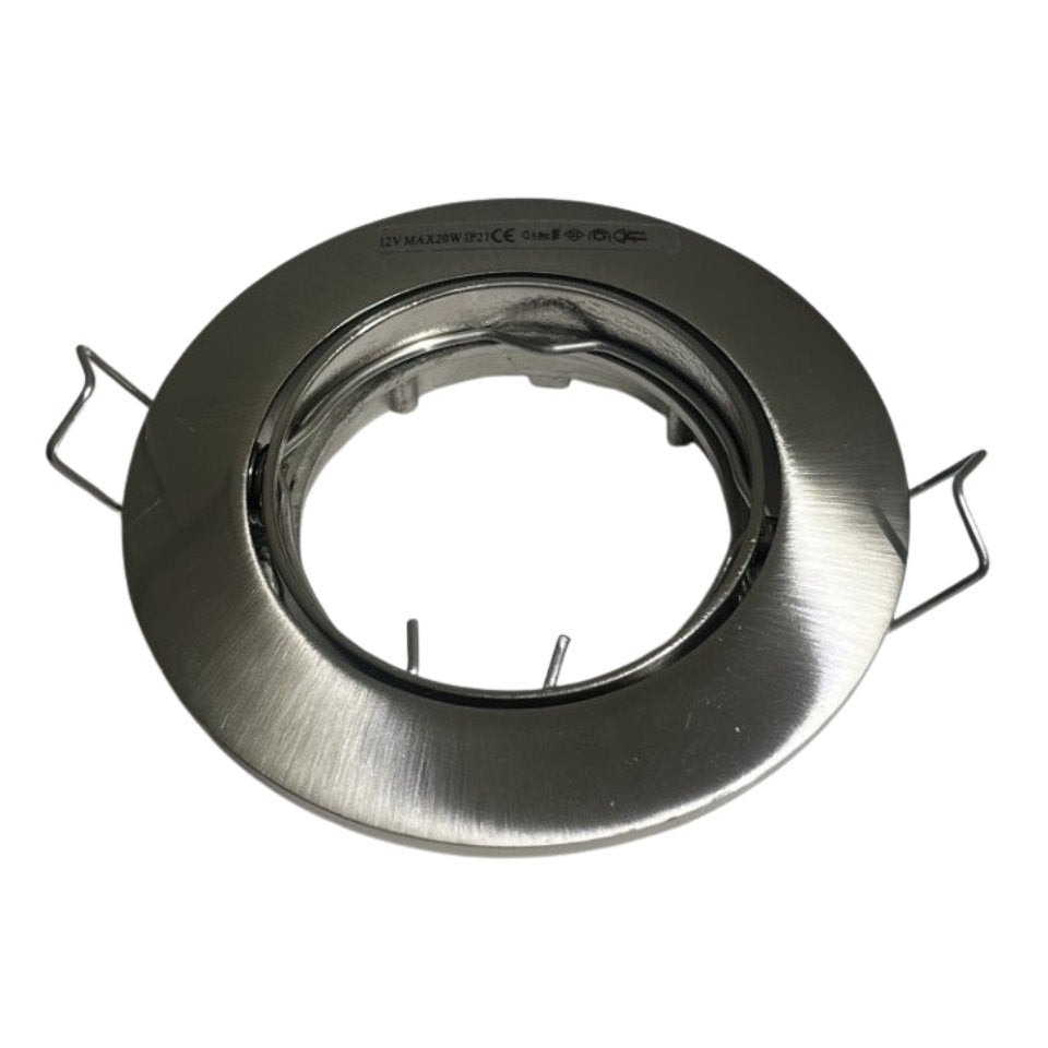 Daxtor Downlight MR16 GU5.3 Ø85mm 12V Kipbar Børstet Stål