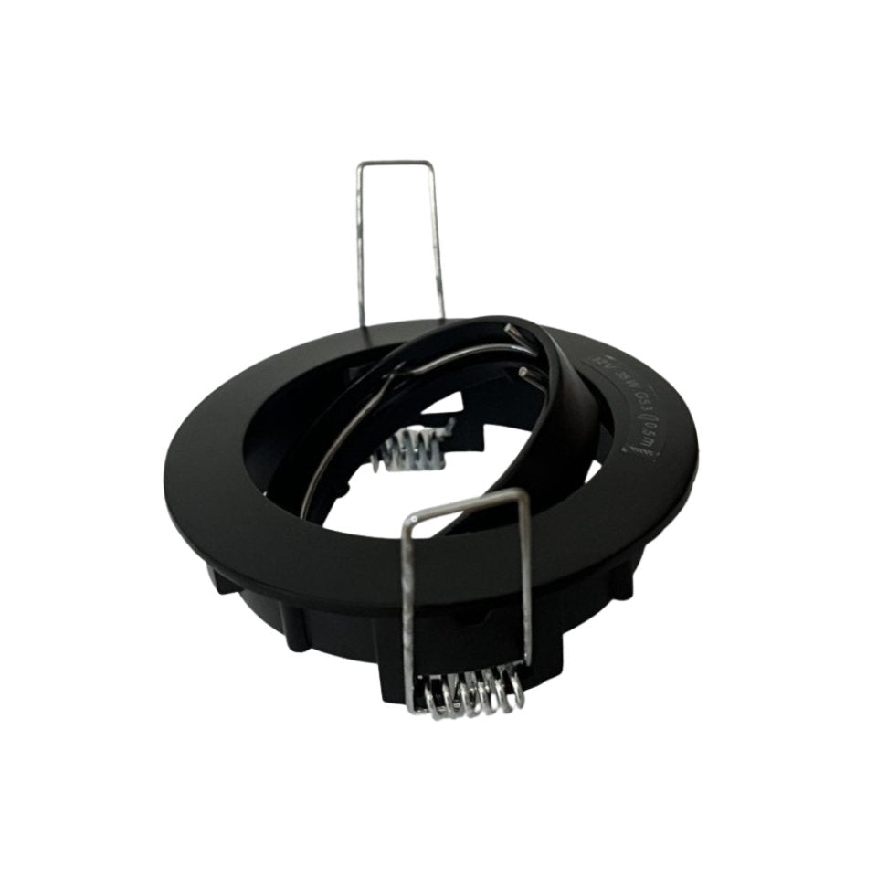 Flash Light Downlight MR16 G5.3 Ø83mm Kipbar 12V Sort