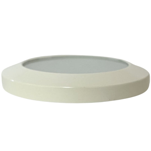 Afdækningsring til Downlight Ø65mm m/glas Buet Hvid