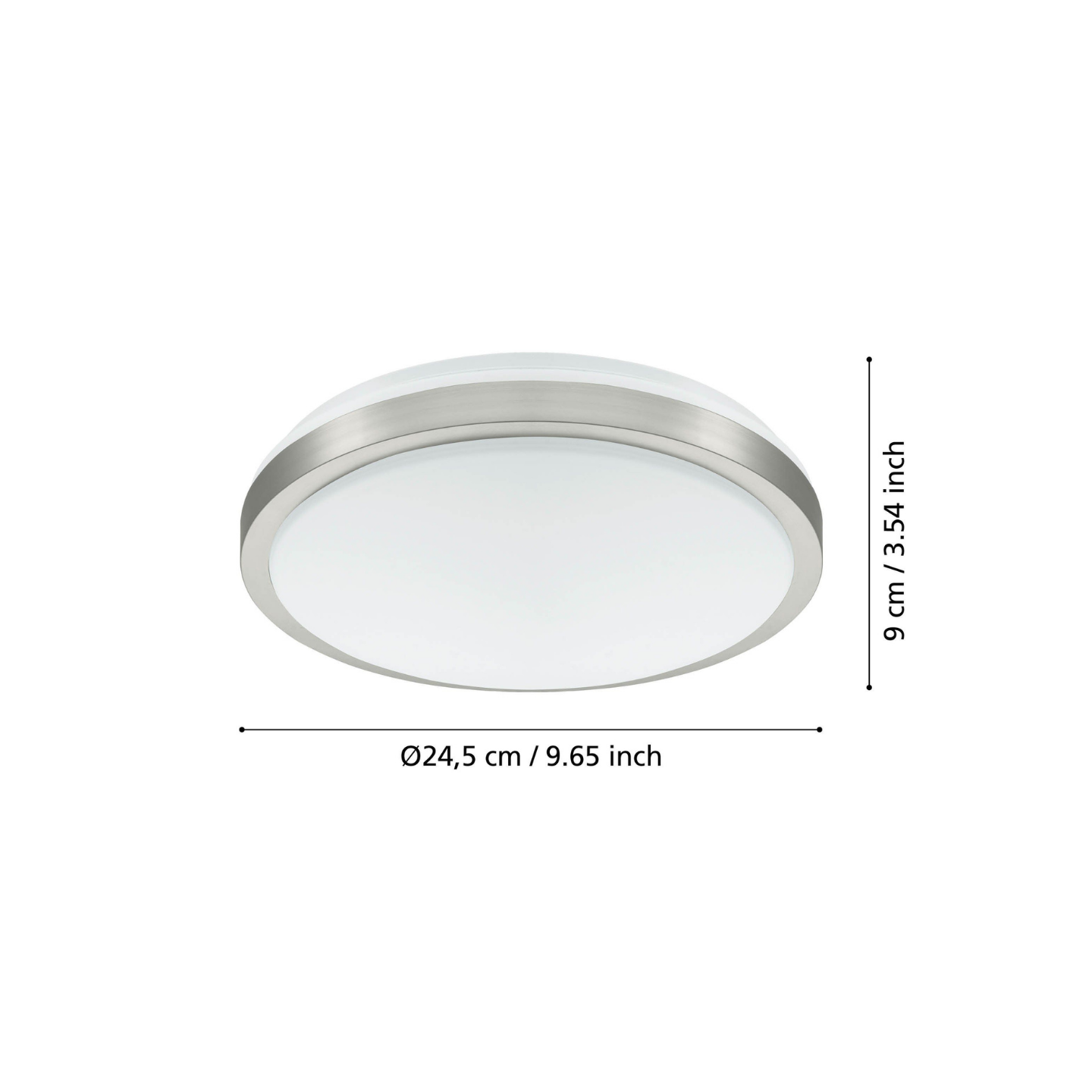 EGLO LED Loftlampe 15,6W 830 1900lm Ø24,5cm Børstet Nikkel