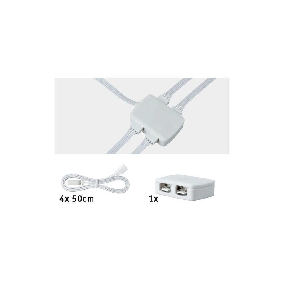 Paulmann LED Bånd Tilbehør YourLED Junction Box 4-dobbelt-fordeling Hvid