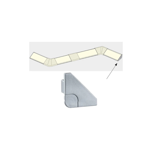 Paulmann LED Bånd Tilbehør Delta End Cap Alu/Mat 2-pak