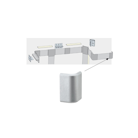 Paulmann LED Bånd Tilbehør Duo Profil End Cap 2-pak Alu/Mat