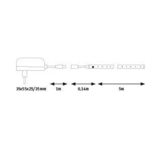 Paulmann LED Bånd SimpLED Motion Kompletsæt 10W RGB 325lm Dim 5m