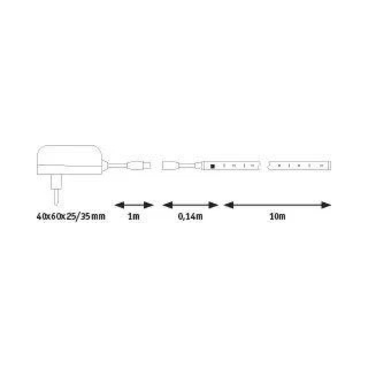 Paulmann LED Bånd SimpLED Motion Kompletsæt 17W RGB 650lm Dim 10m