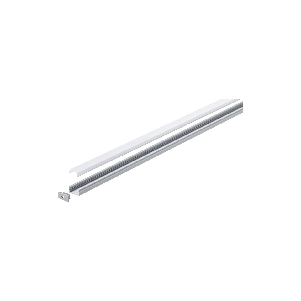 Paulmann LED Bånd Tilbehør Basisprofil 2m Hvid Alu Eloxeret/Satin