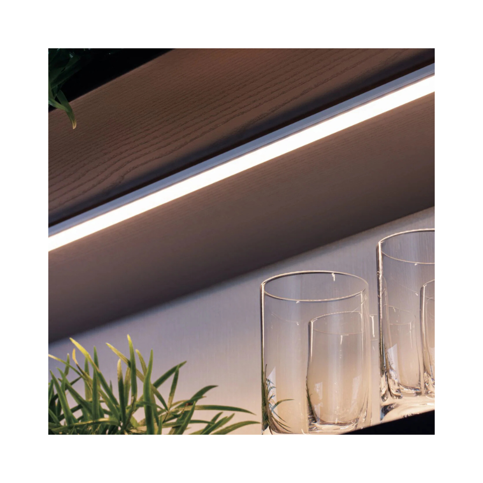 Paulmann LED Bånd Tilbehør Basisprofil 2m Hvid Alu Eloxeret/Satin