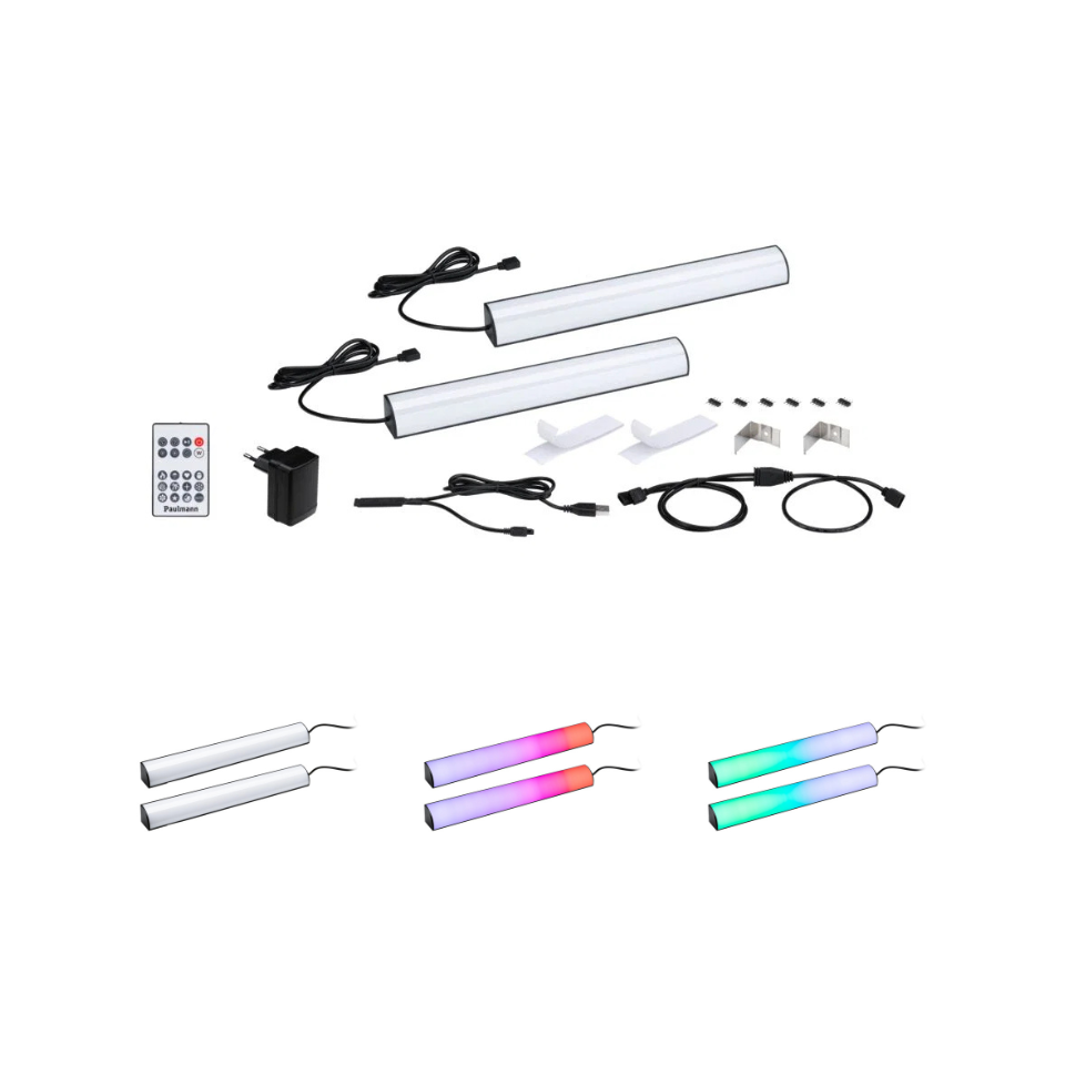 Paulmann Lightbar EntertainLED Dynamic RGB 0,6W 24lm 30,5cm 2-pak