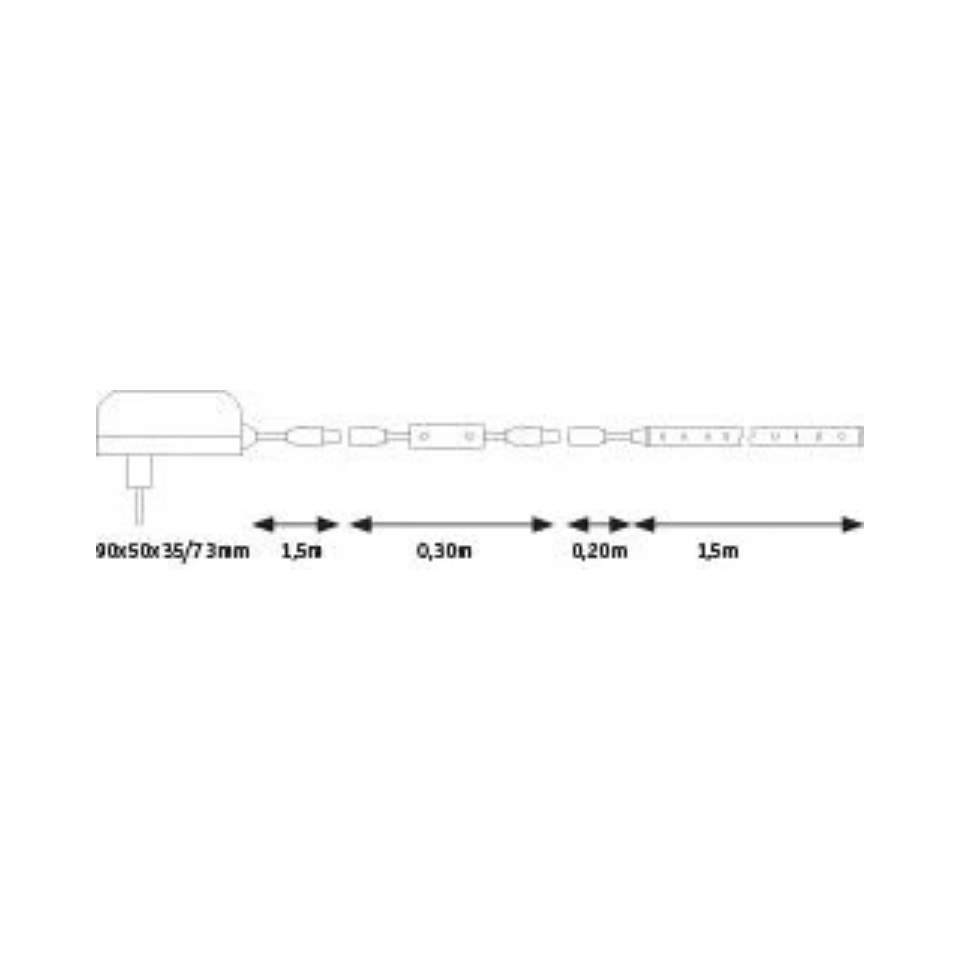 Paulmann LED Bånd SimpLED Power Lysbånd Varmhvid Kompletsæt 17W 830 1650lm Dim 1,5m