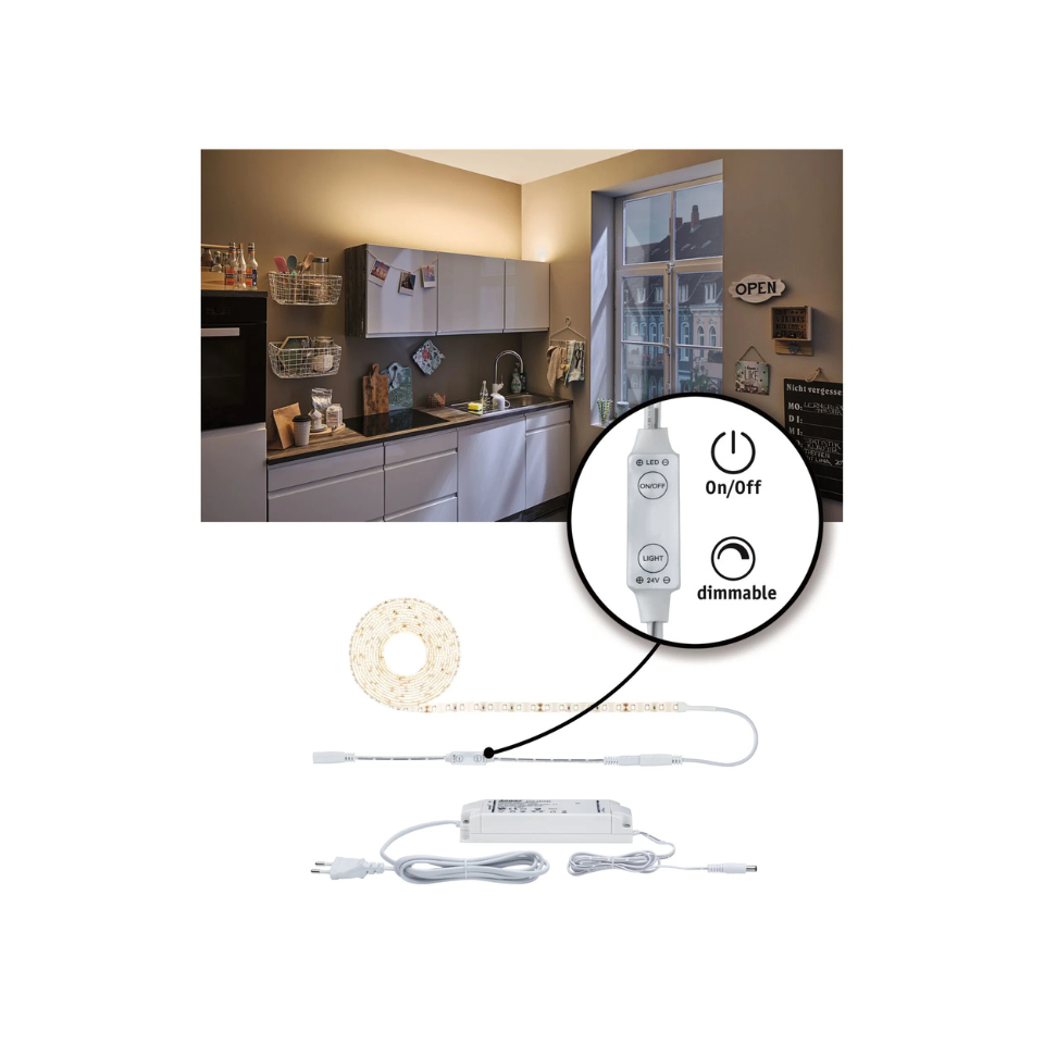 Paulmann LED Bånd SimpLED Power Lysbånd Varmhvid Kompletsæt 33W 830 3300lm Dim 3m
