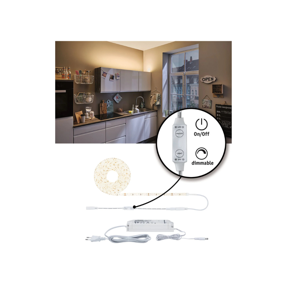 Paulmann LED Bånd SimpLED Power Lysbånd Varmhvid Kompletsæt 50W 830 5500lm Dim 5m