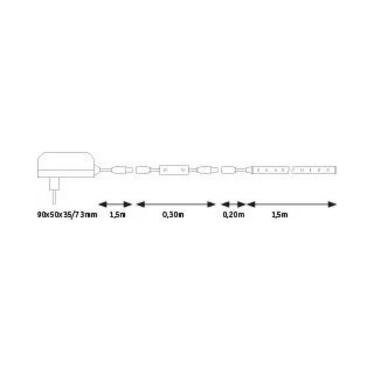 Paulmann LED Bånd SimpLED Power Lysbånd Hvid Kompletsæt 17W 840 1650lm Dim 1,5m