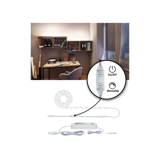 Paulmann LED Bånd SimpLED Power Lysbånd Hvid Kompletsæt 33W 840 3300lm Dim 3m