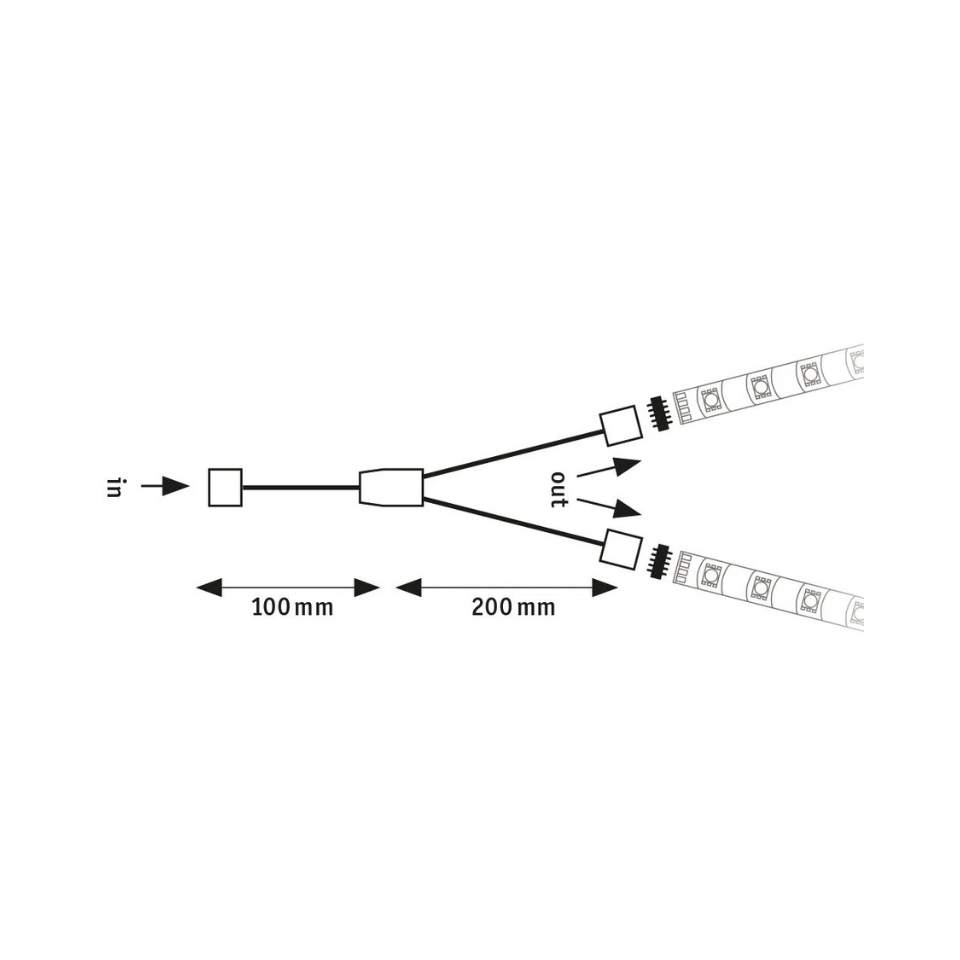 Paulmann LED Bånd Tilbehør MaxLED Y-forbinder 30cm Hvid