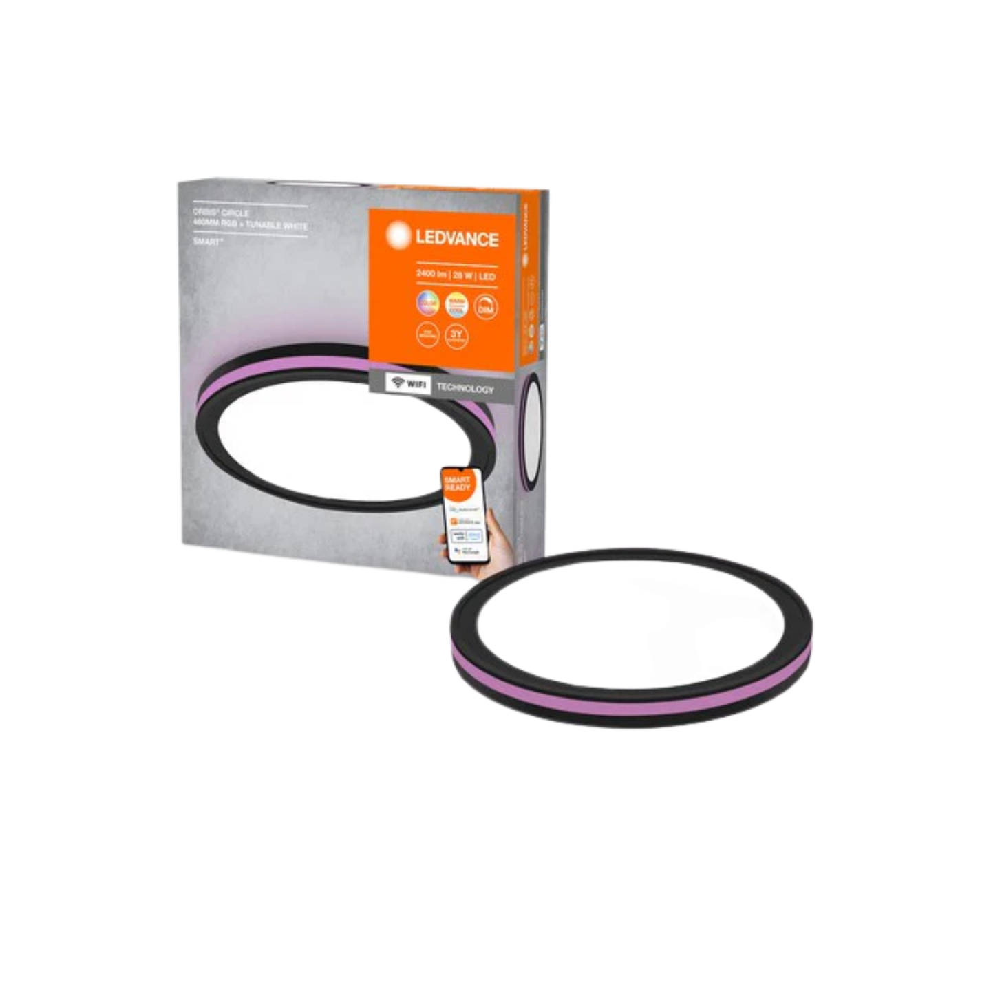 Ledvance Smart+ LED Loftlampe Orbis Circle 28W 830-865 2400lm Ø46cm Dim WiFi