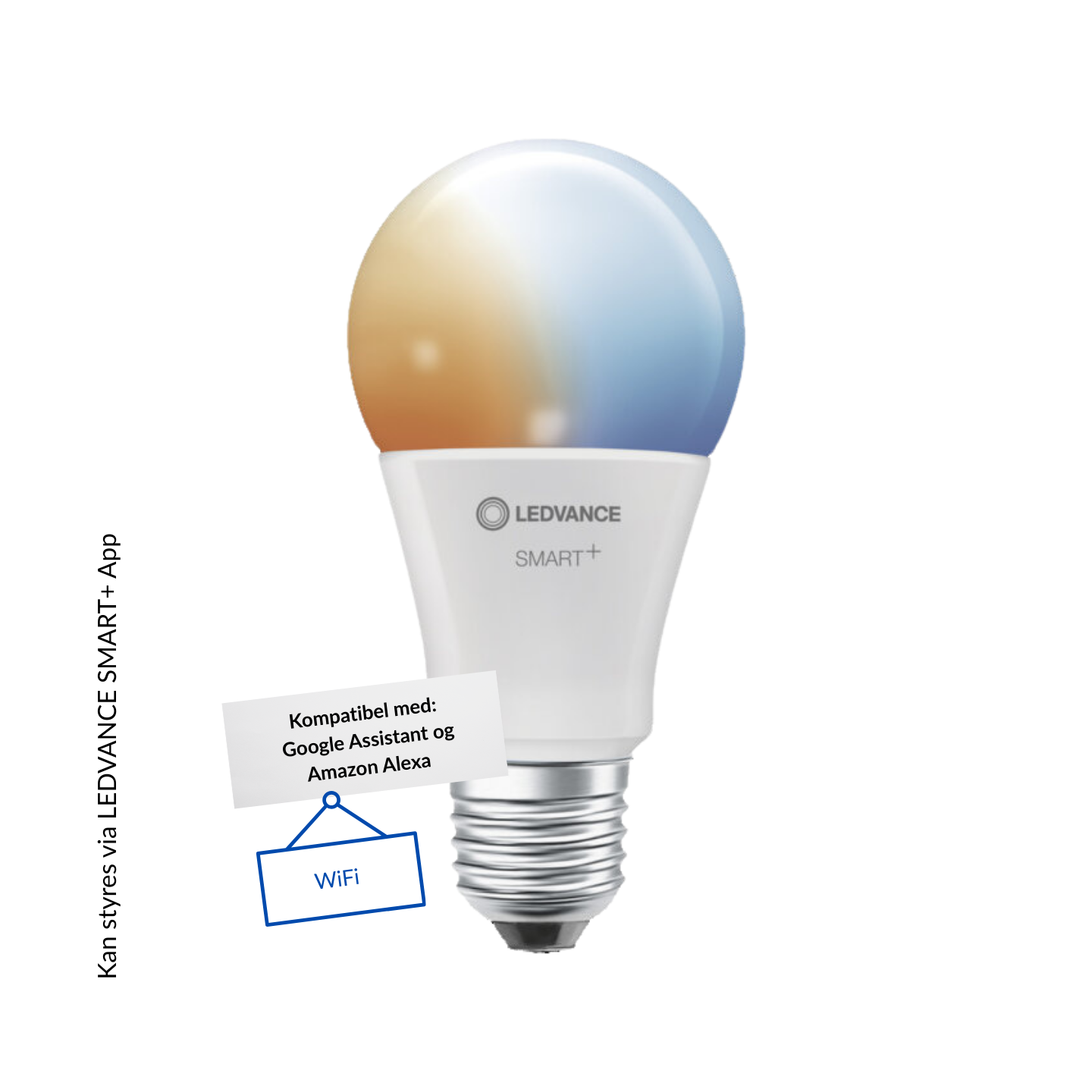 Ledvance Smart+ LED Standardpære 14W(100W) 827-865 1521lm Dim WiFi E27