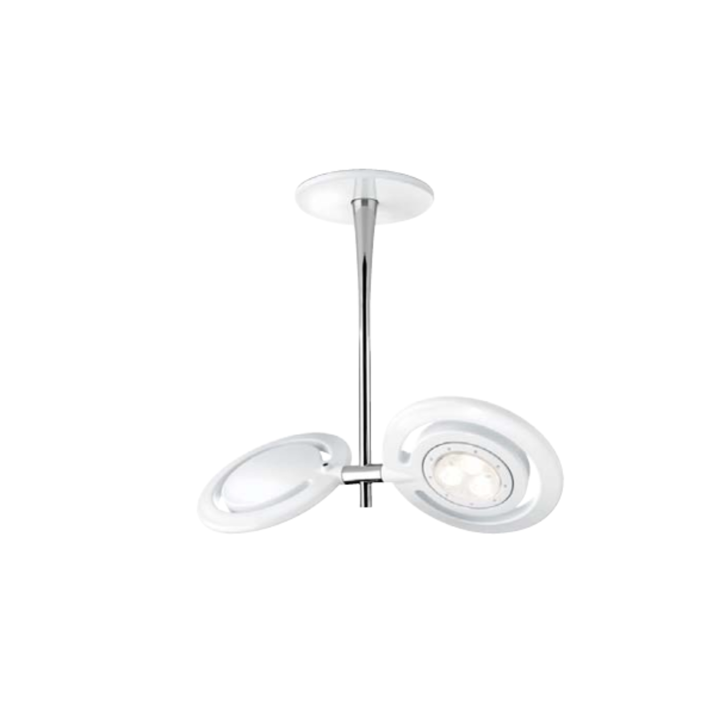 Podium LED Loftlampe Stockholm 2x 7,5W 827 700lm Dim Hvid/Sølv