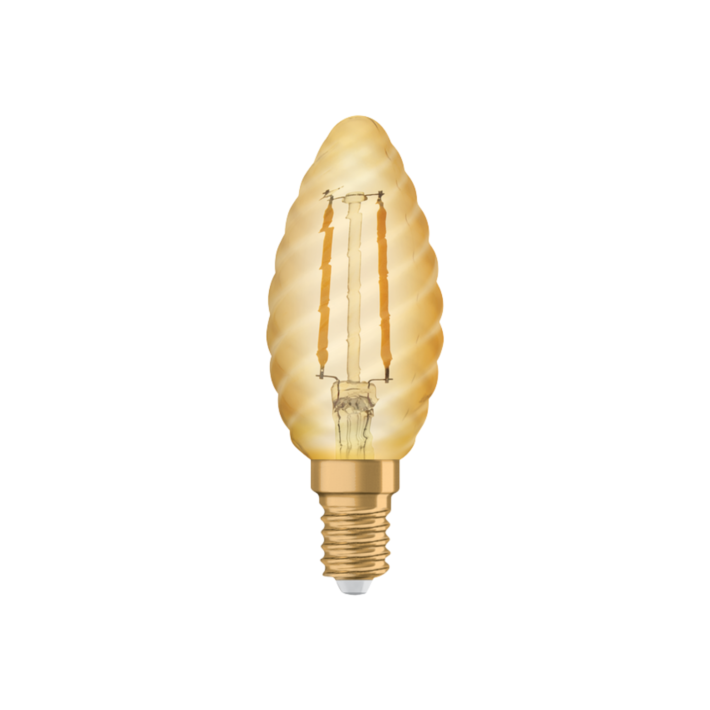 Osram LED Kertepære 1,5W(12W) 2400K 120lm Klar Guld E14