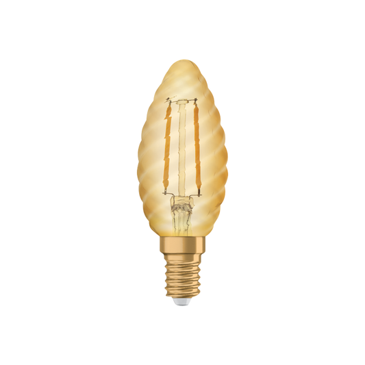 Osram LED Kertepære 1,5W(12W) 2400K 120lm Klar Guld E14