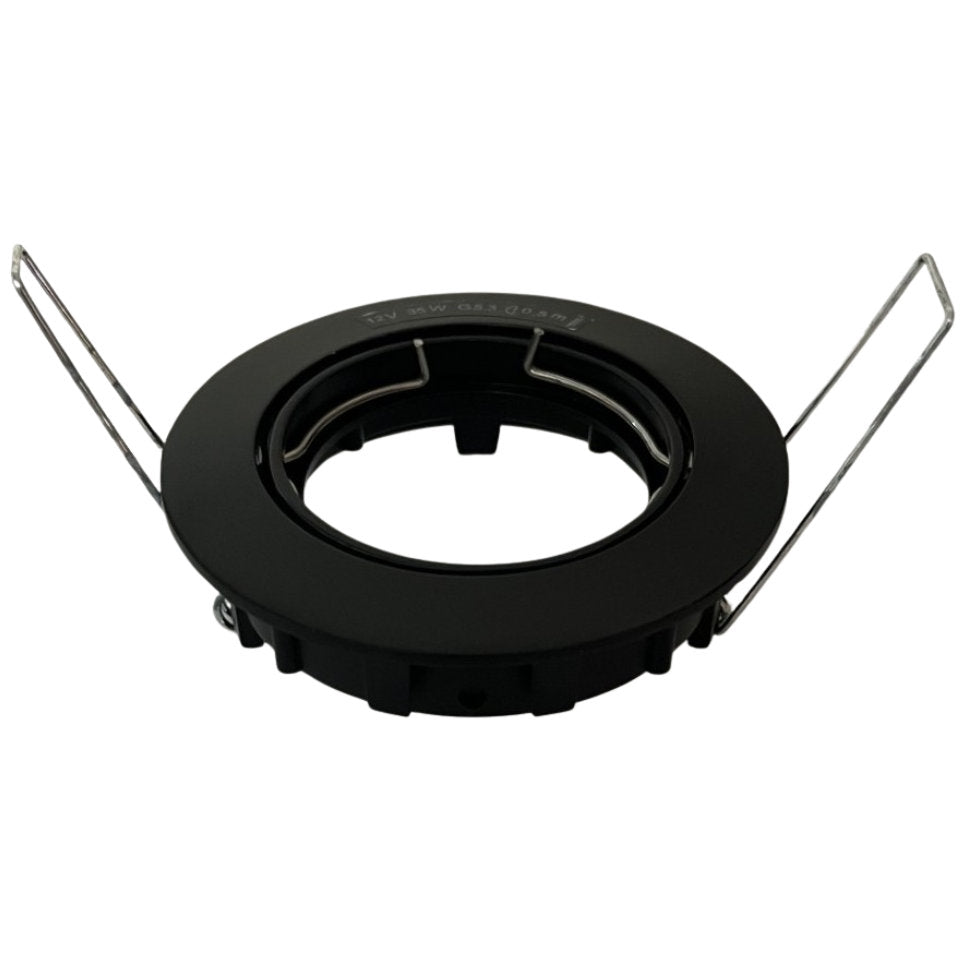 Flash Light Downlight MR16 G5.3 Ø83mm Kipbar 12V Sort