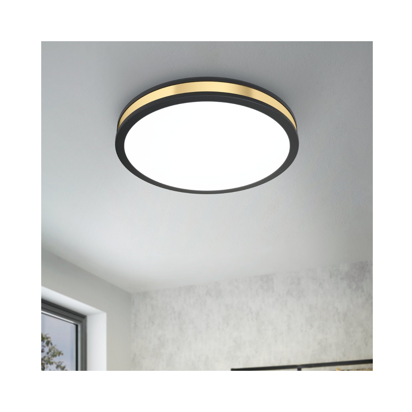 EGLO LED Loftlampe 19,5W 830 2300lm Ø38cm Sort/Guld