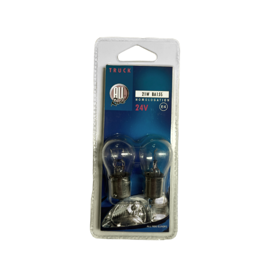 All Ride Autopære 21W 24V BA15s 2-Pak