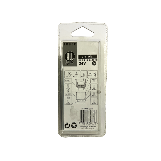 All Ride Autopære 21W 24V BA15s 2-Pak
