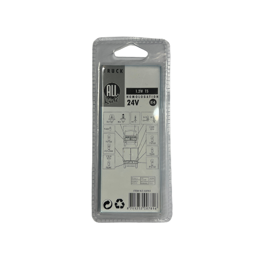 All Ride Autopære 1,2W 24V T5 2-Pak