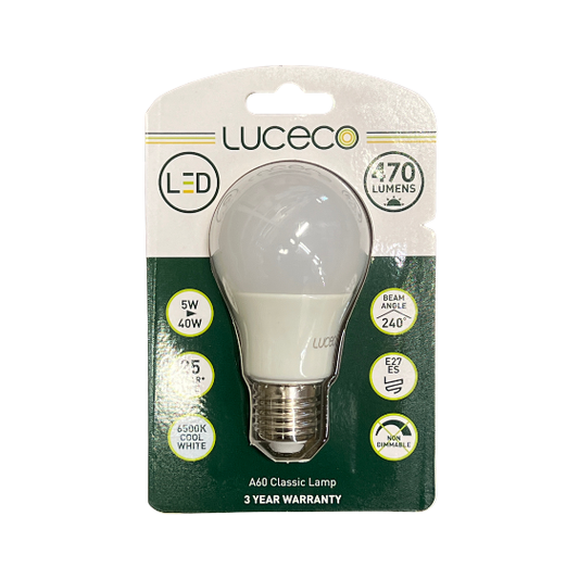 Luceco LED Standardpære 5W(40W) 865 470lm Mat E27