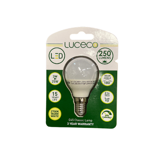 Luceco LED Kronepære 3W(25W) 827 250lm Mat E14